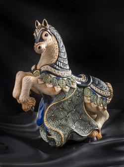 White Rampant Horse